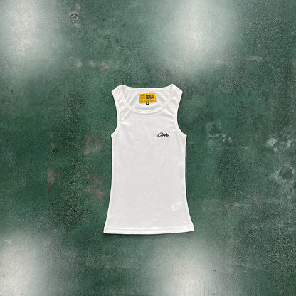 CORTEIZ WAFFLE TANK TOP WHITE