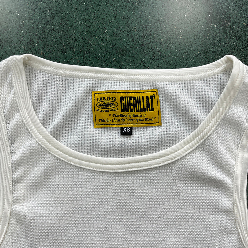 CORTEIZ WAFFLE TANK TOP WHITE