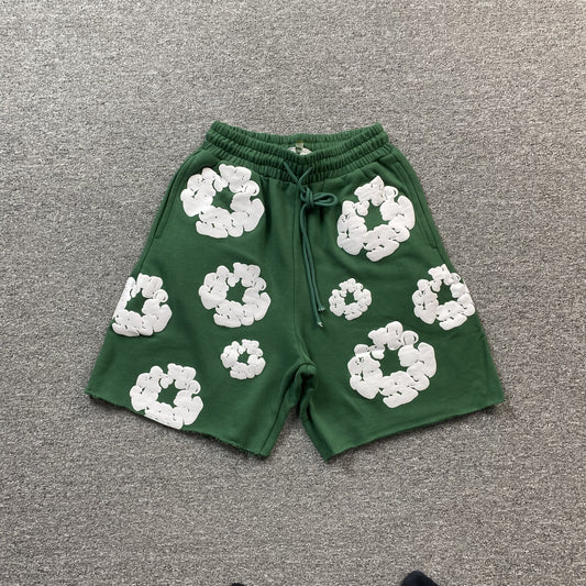 DENIM TEARS COTTON WREATH SHORTS GREEN