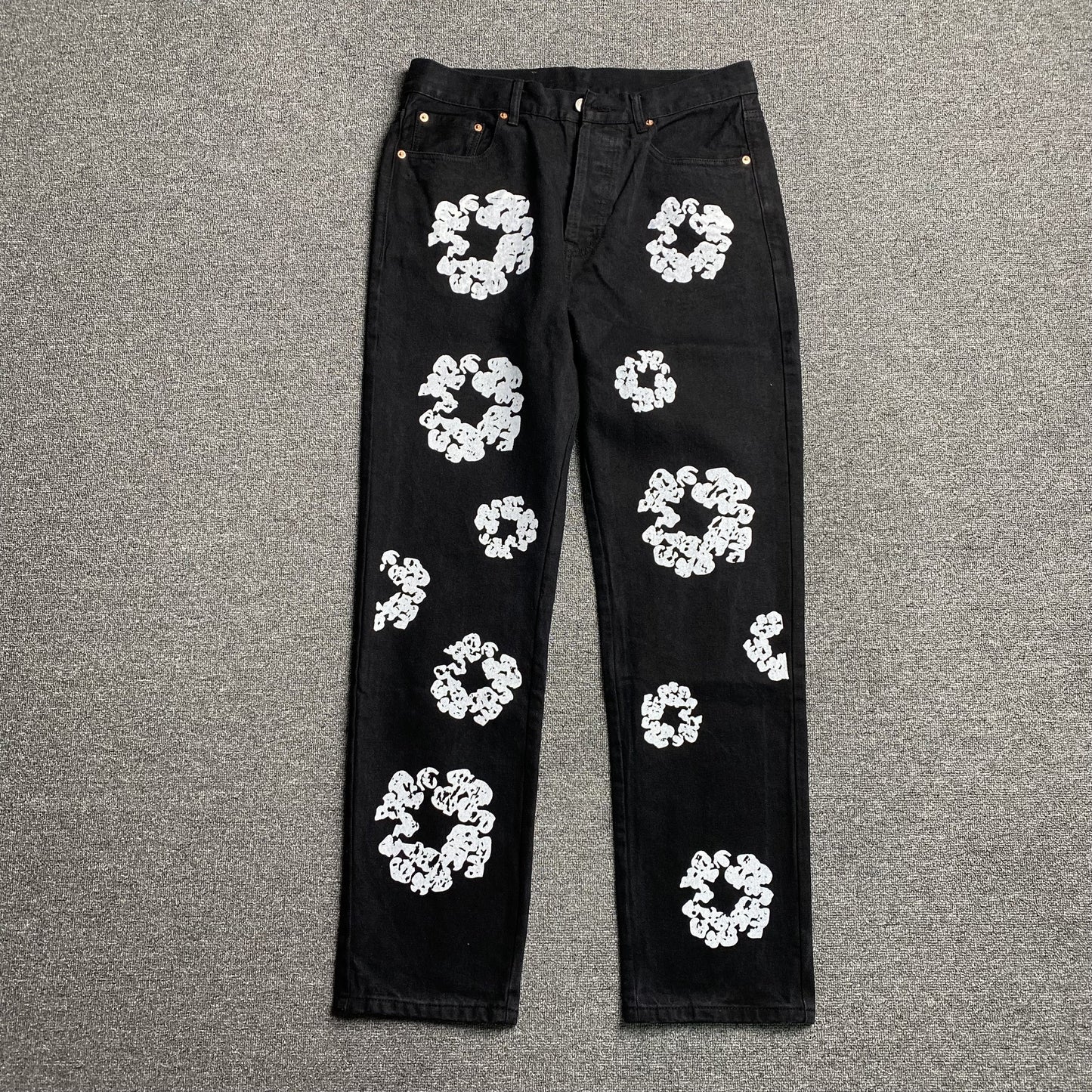 DENIM TEARS x LEVI'S COTTON WREATH JEANS BLACK