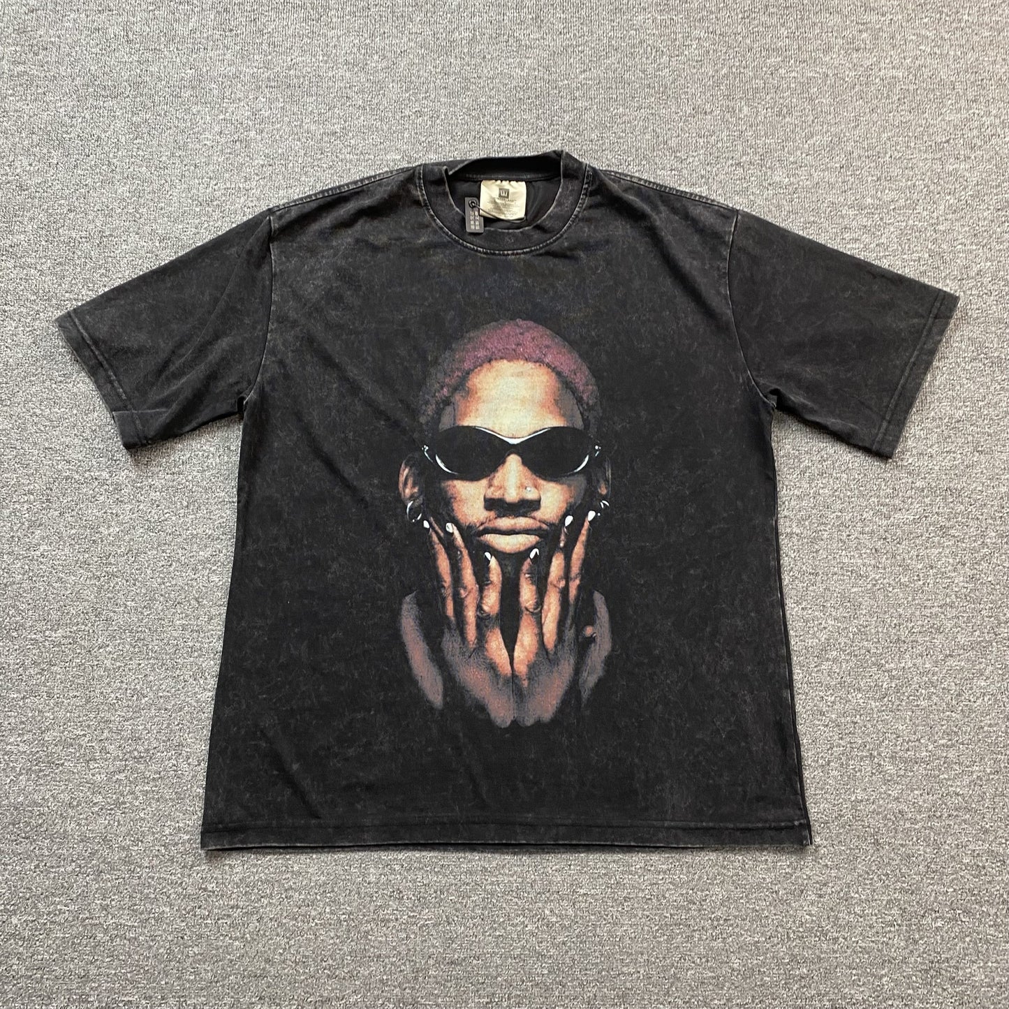 DENNIS RODMAN VINTAGE GRAPHIC TEE DARK GREY