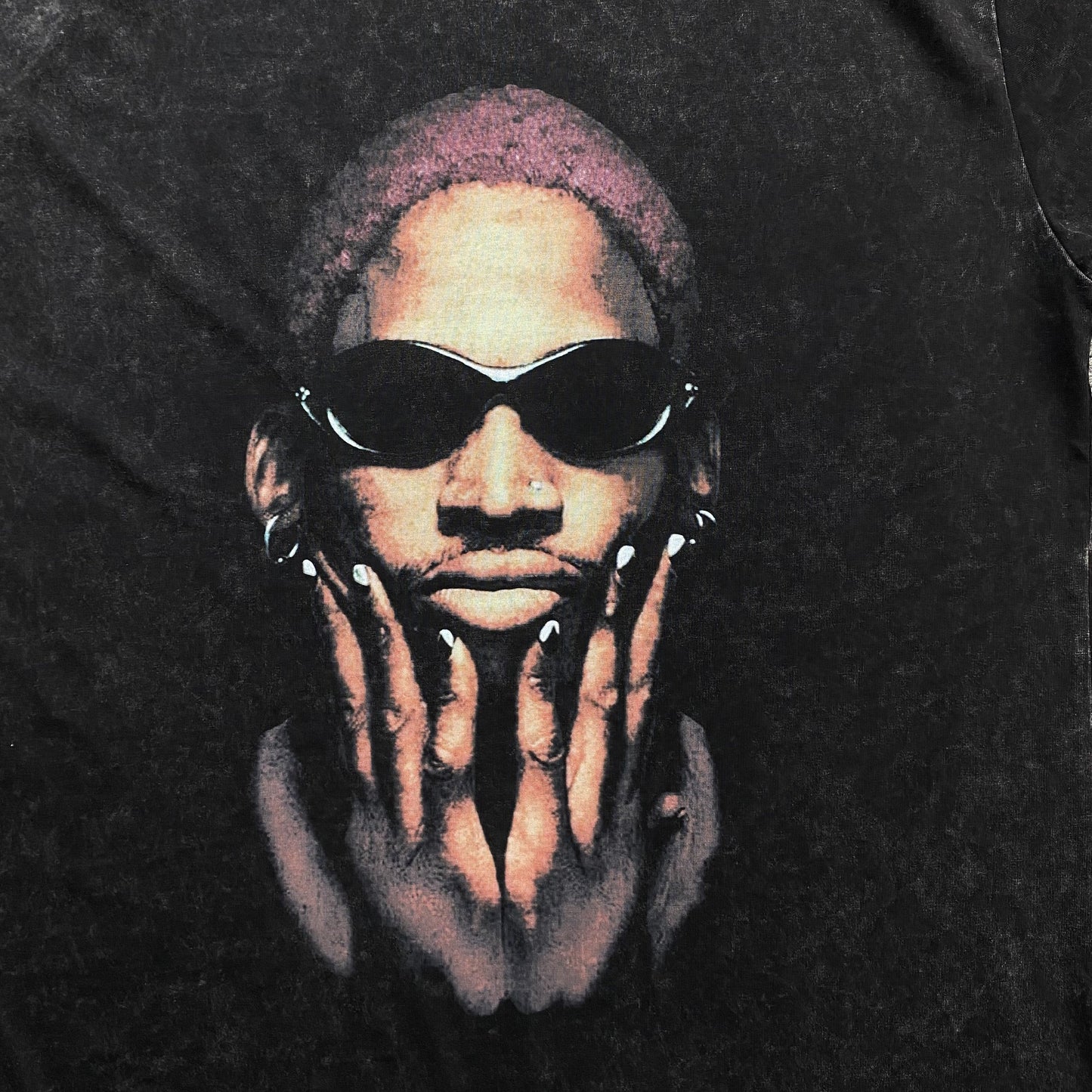 DENNIS RODMAN VINTAGE GRAPHIC TEE DARK GREY