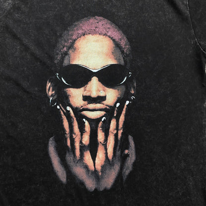 DENNIS RODMAN VINTAGE GRAPHIC TEE DARK GREY