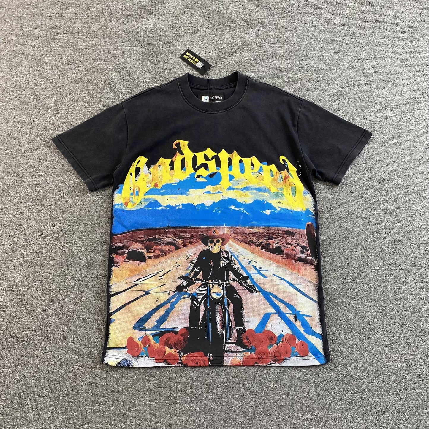 GODSPEED LONG LONELY ROAD T-SHIRT BLACK