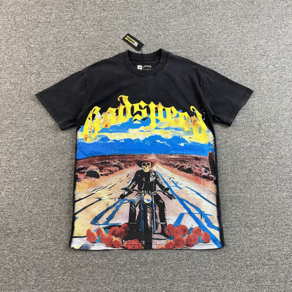 GODSPEED LONG LONELY ROAD T-SHIRT BLACK