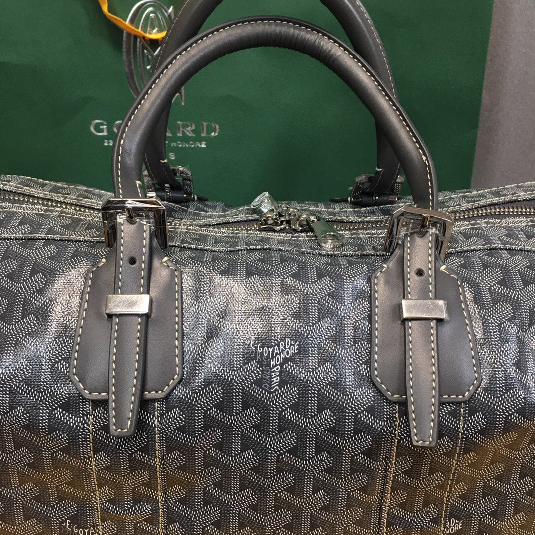 GOYARD BOSTON 50 TRAVEL BAG GREY