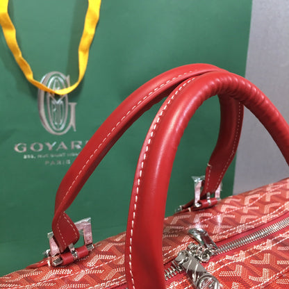 GOYARD BOSTON 50 TRAVEL BAG RED