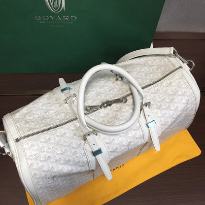 GOYARD BOSTON 50 TRAVEL BAG WHITE