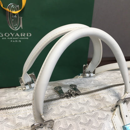 GOYARD BOSTON 50 TRAVEL BAG WHITE
