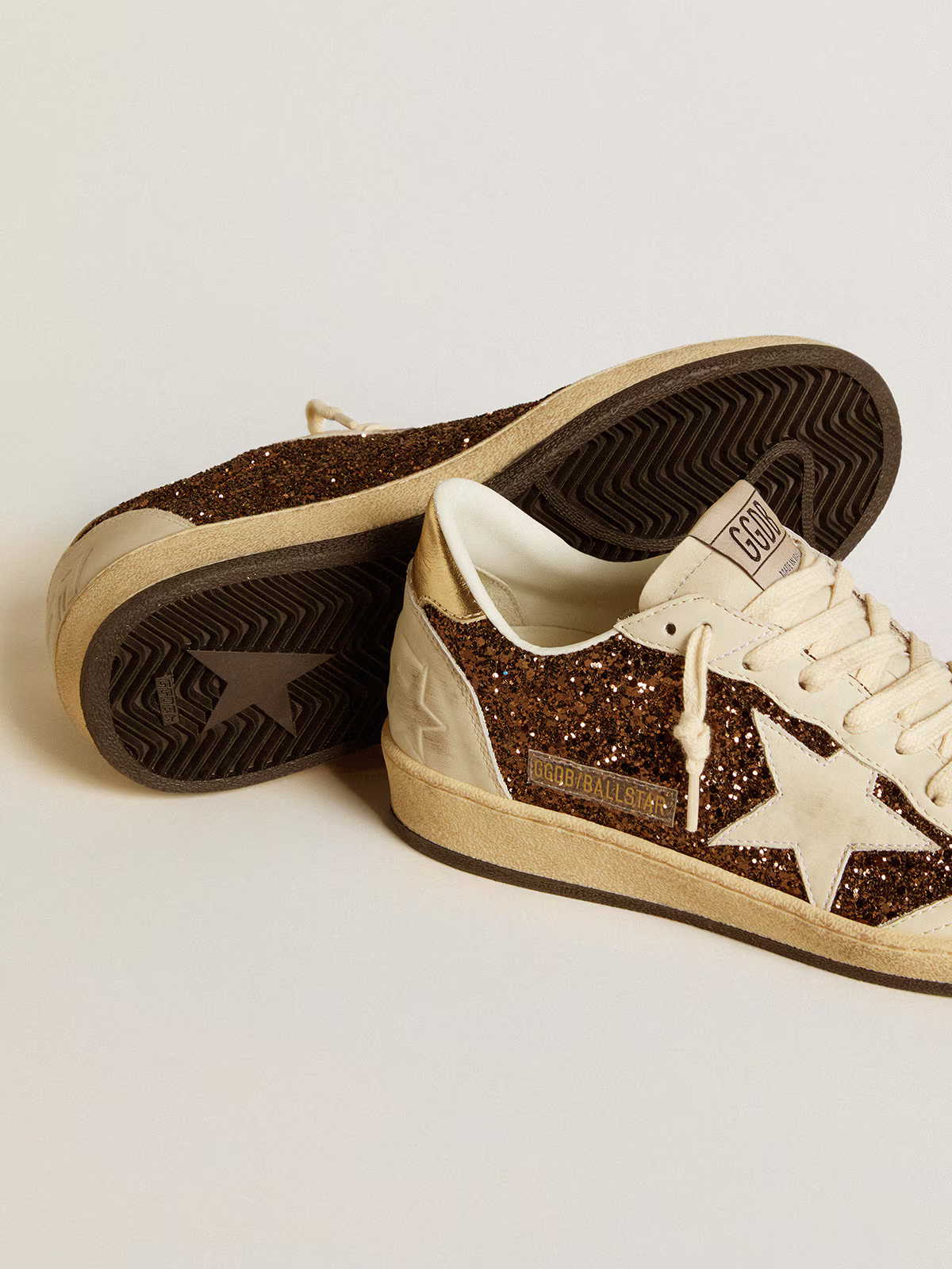 Golden Goose Ball Star Sneaker – Bronze Glitter