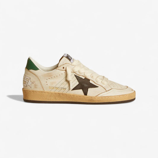 Golden Goose Ball Star Sneaker – Cream & Black