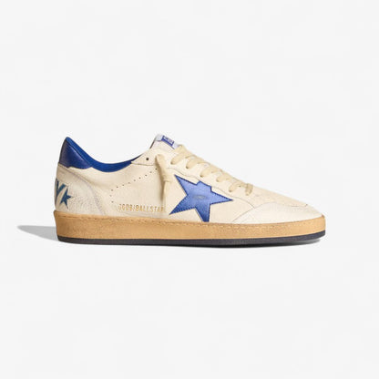 Golden Goose Ball Star Sneaker – Cream & Royal Blue