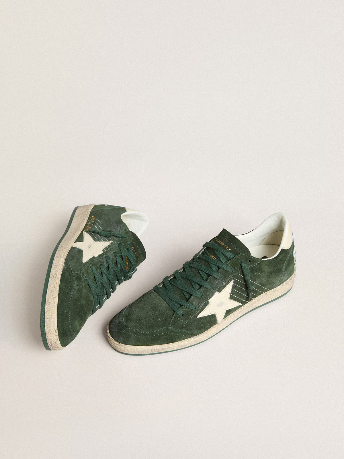 Golden Goose Ball Star Sneaker – Forest Green Suede