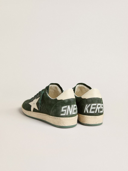 Golden Goose Ball Star Sneaker – Forest Green Suede