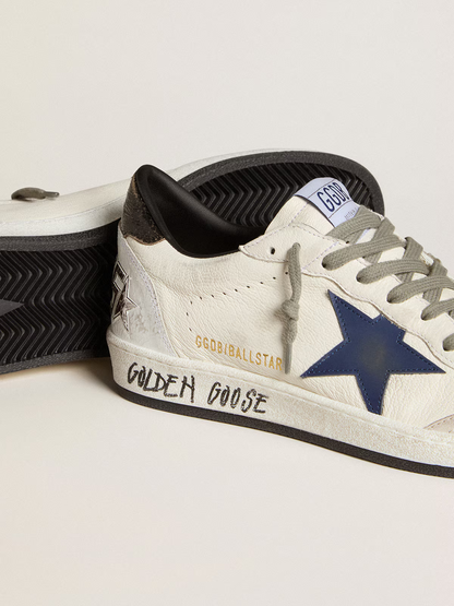 Golden Goose Ball Star – Navy Star & “Golden Goose” Graffiti Sole