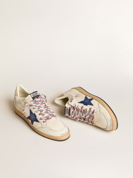 Golden Goose Ball Star – Navy Star with Americana Laces