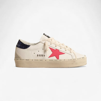 Golden Goose Hi Star Sneaker – Red Star & Glitter Heel