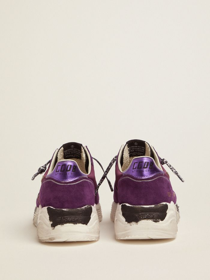 Golden Goose Running Sole Purple Suede Sneaker
