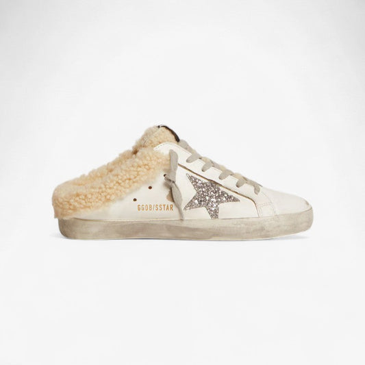 Golden Goose Slide-In Superstar Mule with Shearling
