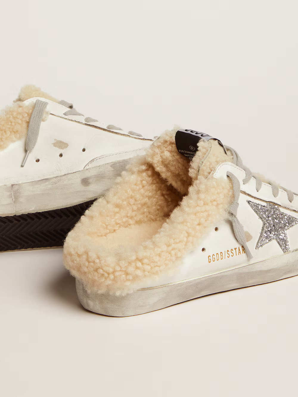 Golden Goose Slide-In Superstar Mule with Shearling