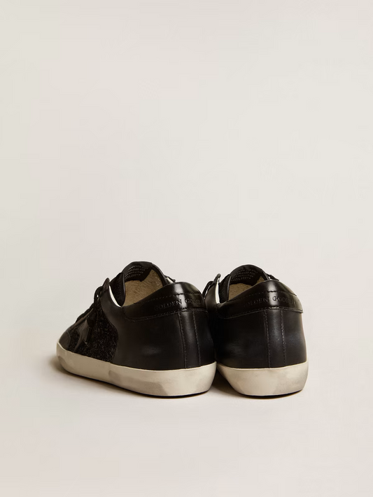 Golden Goose Super-Star Black Glitter Sneaker