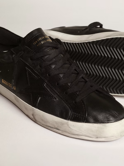 Golden Goose Super-Star Black Leather Sneaker