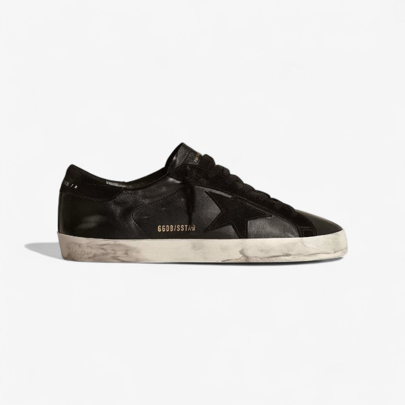 Golden Goose Super-Star Black Leather Sneaker