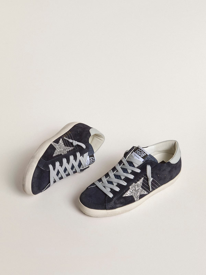 Golden Goose Super-Star Glitter Star – Midnight Suede