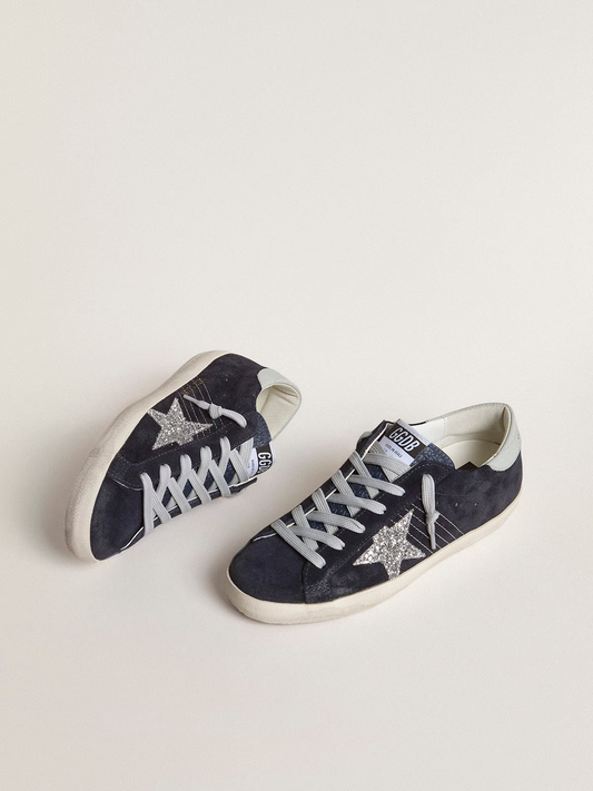 Golden Goose Super-Star Glitter Star – Midnight Suede