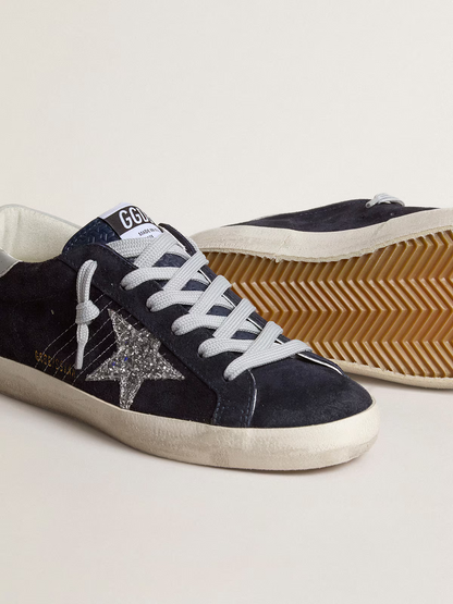 Golden Goose Super-Star Glitter Star – Midnight Suede