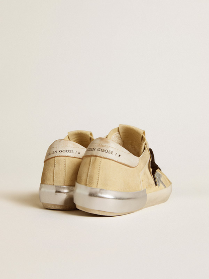 Golden Goose Super-Star LTD – Beige Suede with Glitter Star