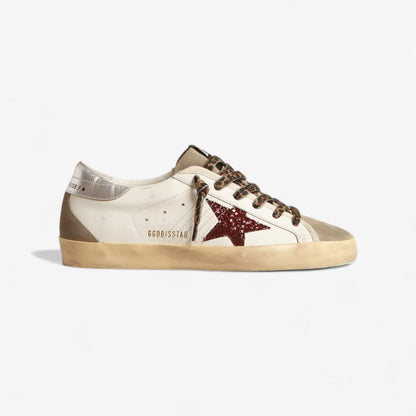 Golden Goose Super-Star Red Glitter & Leopard Sneaker
