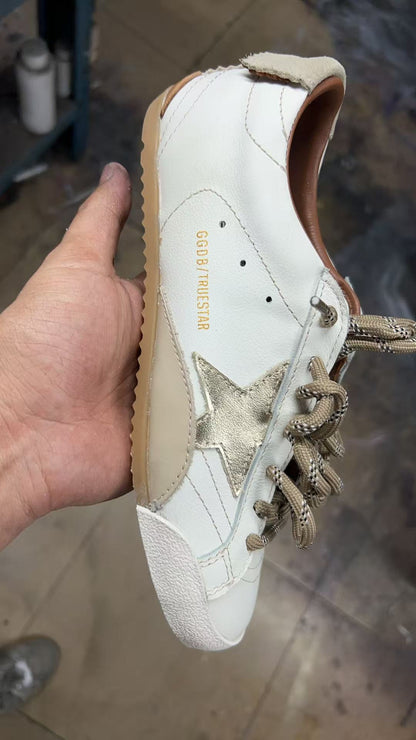 Golden Goose TimeStar Sneaker Ivory Gold