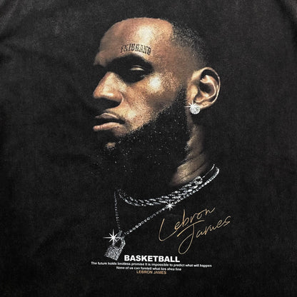 LEBRON JAMES VINTAGE GRAPHIC TEE DARK GREY