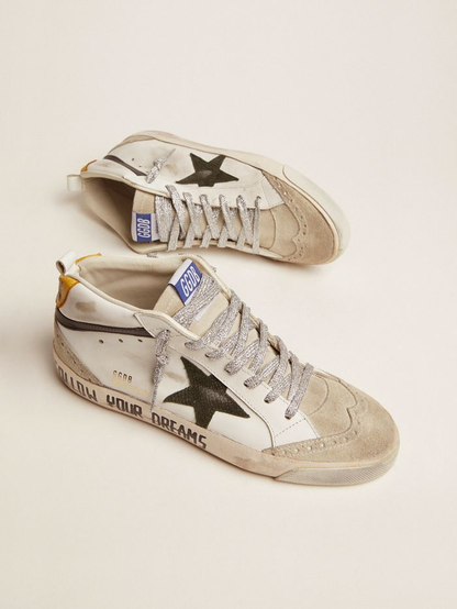 Mid Star Ltd Sneakers With Leather And Suede Upper And Snake-print Leather Star