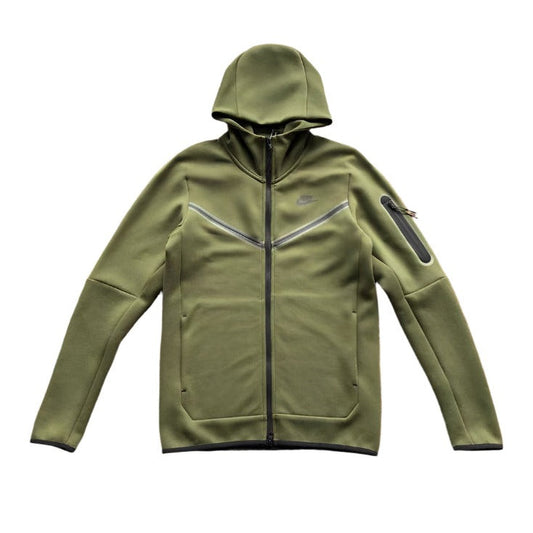 NIKE TECH FLEECE HOODIE x OLIVE GREEN