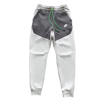 NIKE TECH FLEECE PANTS x GREY/BLACK/GREEN