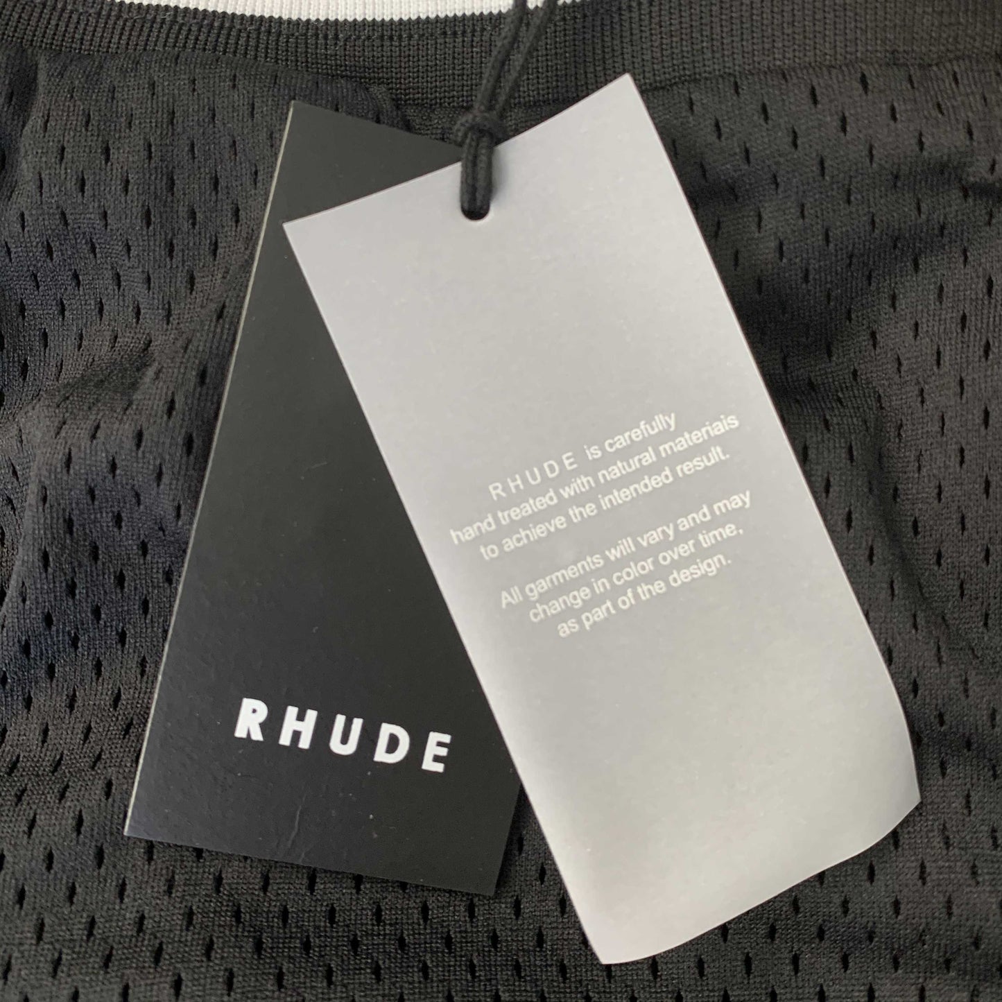 RHUDE COURT LOGO SHORTS NAVY