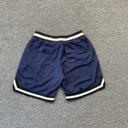 RHUDE COURT LOGO SHORTS NAVY