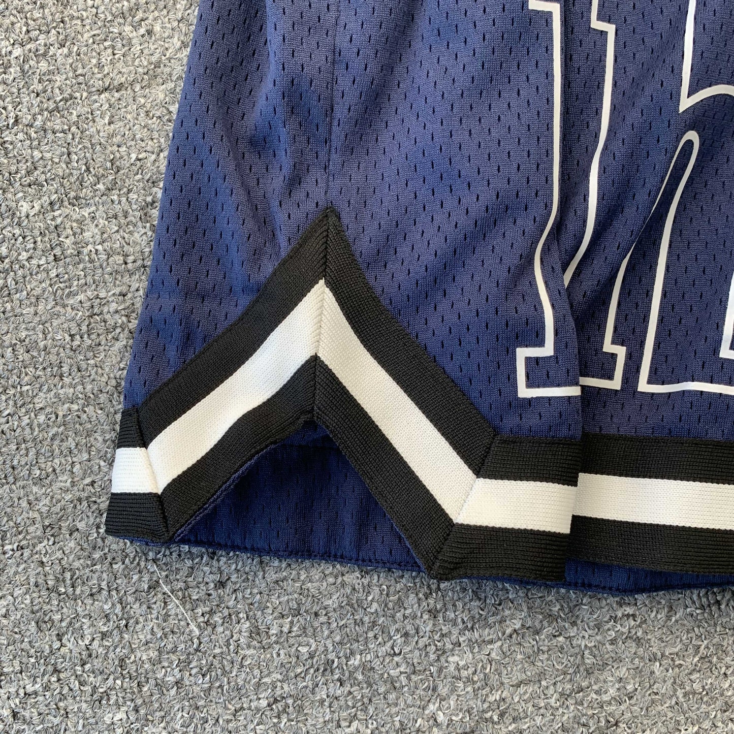 RHUDE COURT LOGO SHORTS NAVY