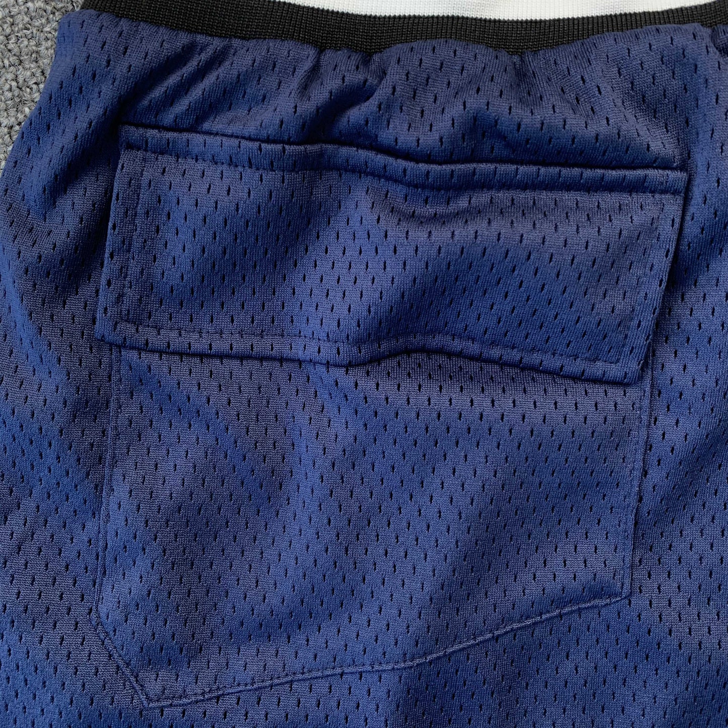 RHUDE COURT LOGO SHORTS NAVY