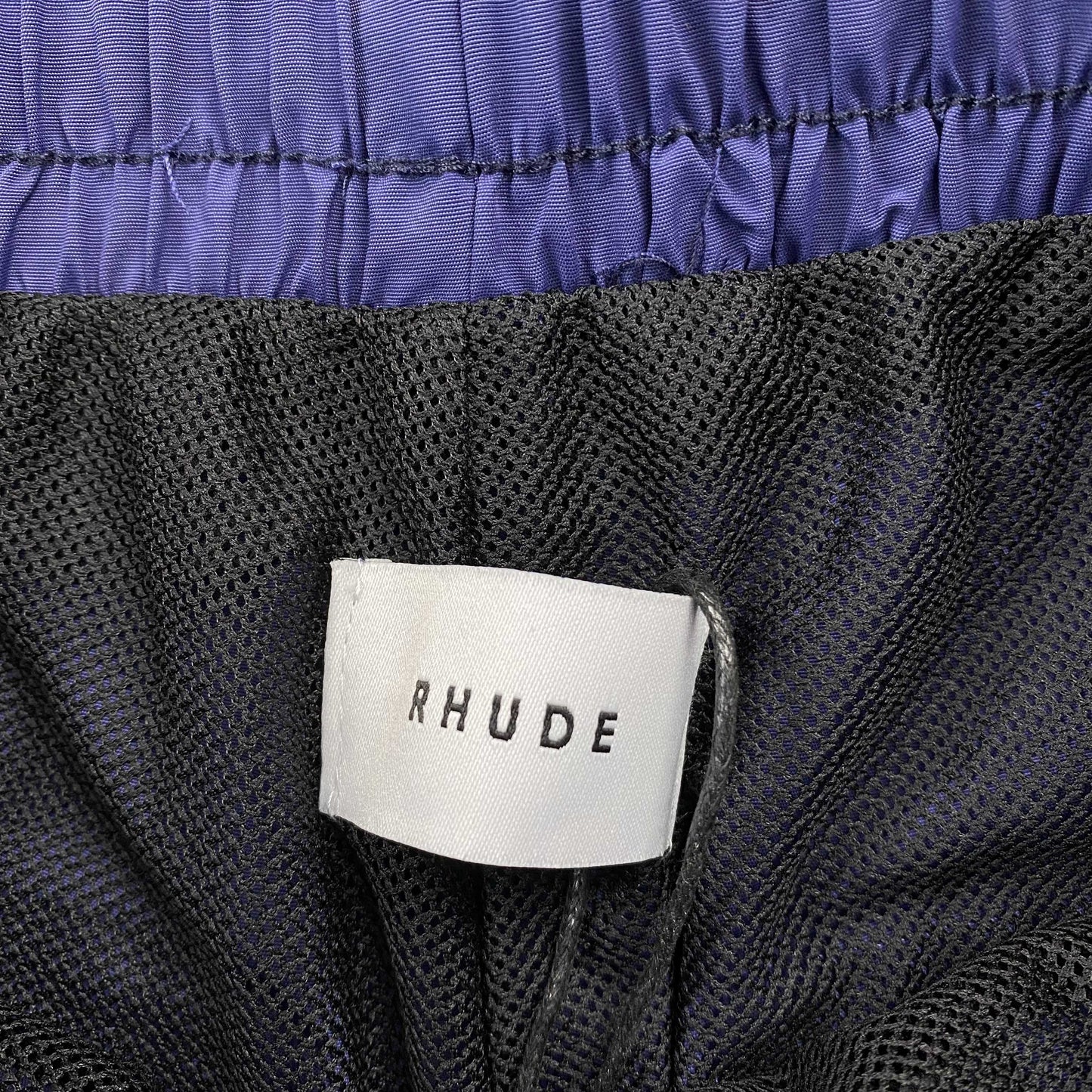 RHUDE RH LOGO SHORTS NAVY