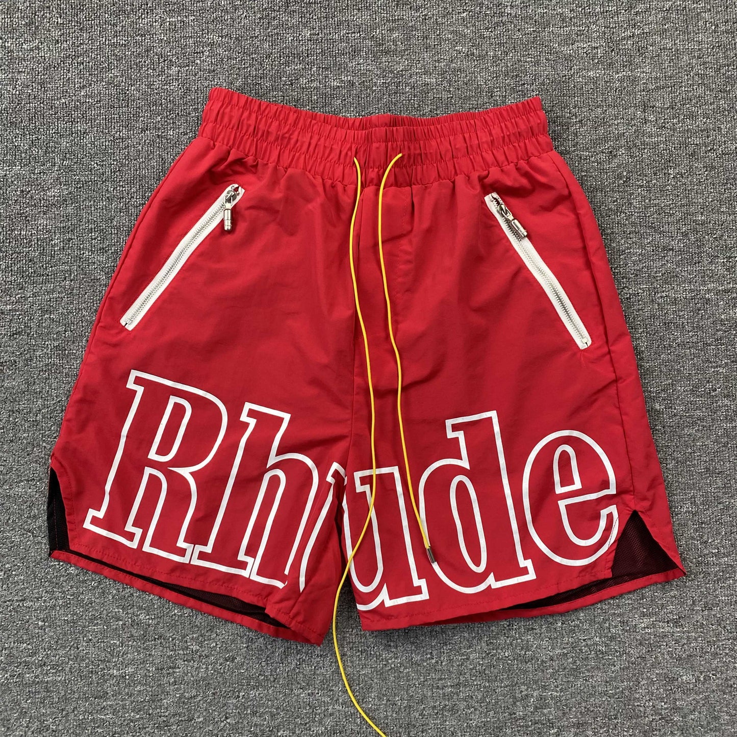 RHUDE RH LOGO SHORTS RED