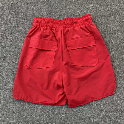 RHUDE RH LOGO SHORTS RED