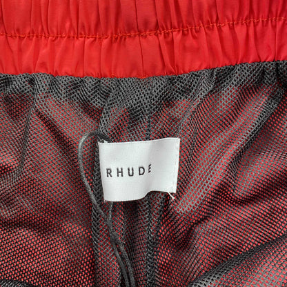 RHUDE RH LOGO SHORTS RED
