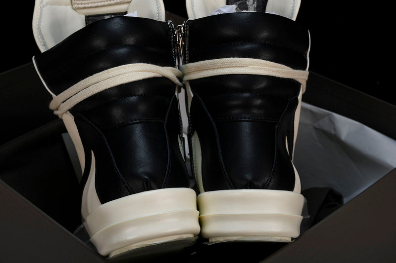 RICK OWENS GEOBASKET MILK BLACK