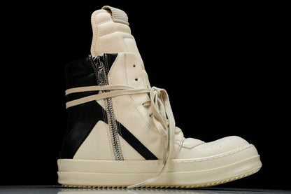 RICK OWENS GEOBASKET MILK BLACK