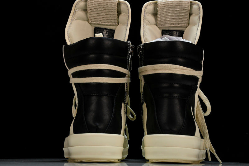 RICK OWENS GEOBASKET MILK BLACK