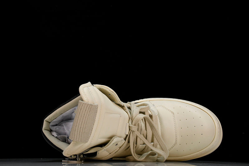 RICK OWENS GEOBASKET MILK BLACK