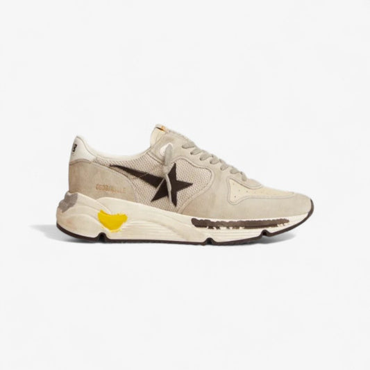 Running Sole Sneakers In Mesh And Ice-gray Suede